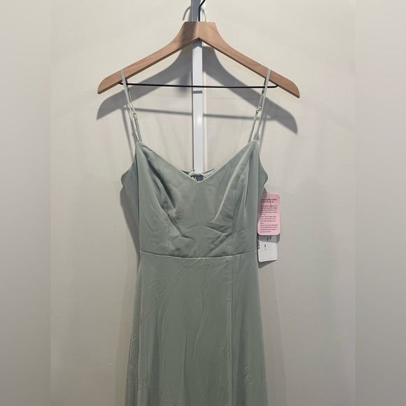 After Six Tie-Back Cutout Maxi Dress With Front Slit Size 2 - Picture 3 of 10